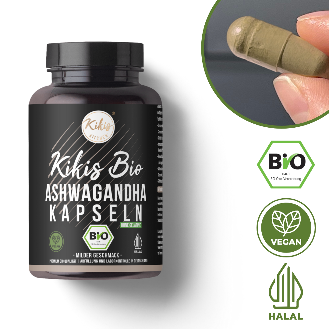 Kikis Ashwagandha Kapseln BIO -  von Kikis Kitchen - Nur €19.90! Bestelle jetzt Kikis Kitchen