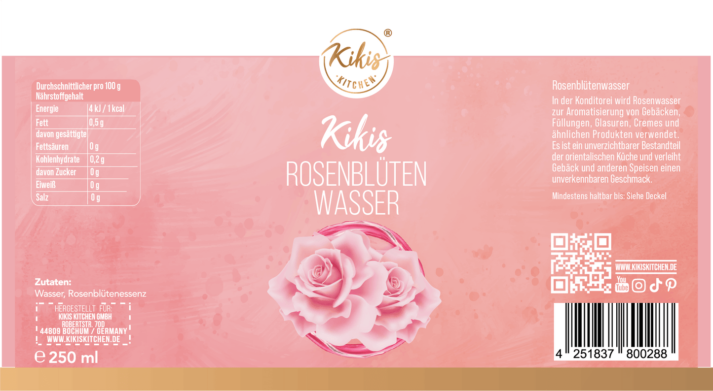 Kikis Rosenblütenwasser 250ml -  von Kikis Kitchen - Nur €1.99! Bestelle jetzt Kikis Kitchen