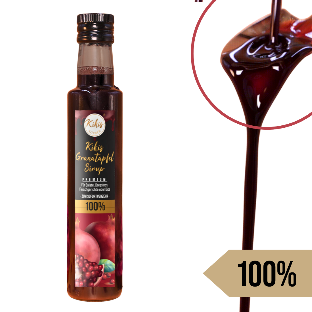 Kikis Granatapfelsirup 100% - Premium -  von Kikis Kitchen - Nur €7.90! Bestelle jetzt Kikis Kitchen